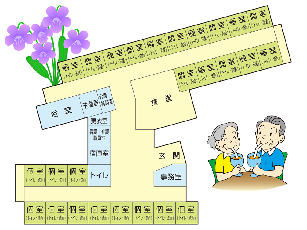 老人ホームレイアウト
